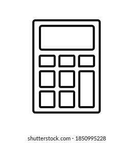 Calculator for mathematical calculations line icon