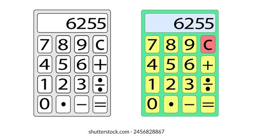 Calculator. Mathematics. Accounting. Tool. Illustration.