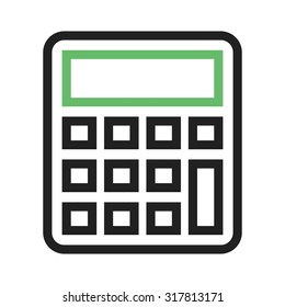 Calculator, mathematics, device icon vector image.Can also be used for banking, finance, business. Suitable for web apps, mobile apps and print media.