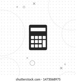 Calculator, mathematics, vector best flat icon on texture background , EPS 10