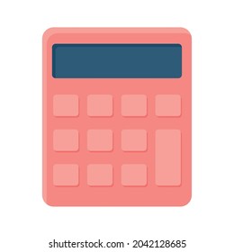 calculator maths flat icon isolated