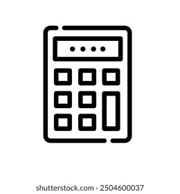 Calculator with minimal icon and vector line art