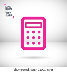 Calculator minimalistic vector icon.