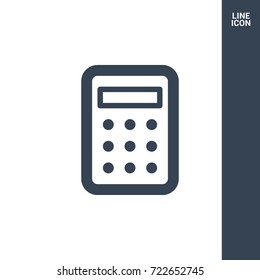 Calculator minimalistic vector icon.