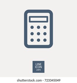 Calculator minimalistic vector icon.