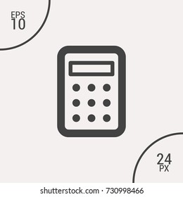 Calculator minimalistic vector icon.