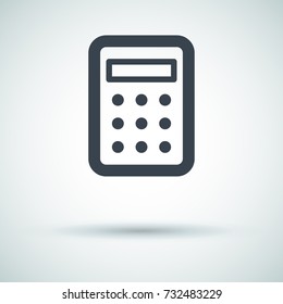 Calculator minimalistic vector icon.