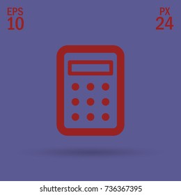 Calculator minimalistic vector icon.