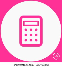 Calculator minimalistic vector icon.