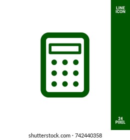 Calculator minimalistic vector icon.