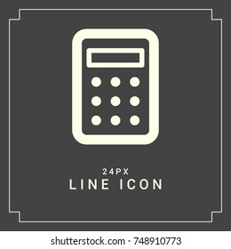 Calculator minimalistic vector icon.