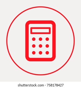 Calculator minimalistic vector icon.