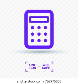 Calculator minimalistic vector icon.