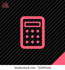 Calculator minimalistic vector icon.