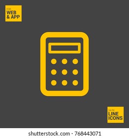 Calculator minimalistic vector icon.