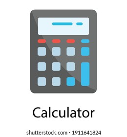 Calculator Modern concept Flat Icon design. Vector illustration.