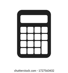 calculator modern digital screen mobile black vector illustration