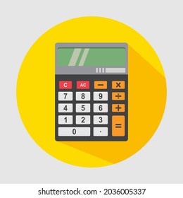 Calculator with modern flat style Premium Vector, calculator flat icon vector, modern calculator icon style illustration vector.