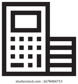 Calculator Modern Vector Icon – Minimal Illustration Symbol Template for Web Mobile App UI Design