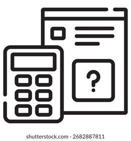 Calculadora Ícone de Vetor Moderno - Modelo de Símbolo de Ilustração Mínima para Web Mobile App UI Design