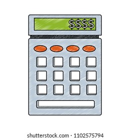 Calculator and money scribble