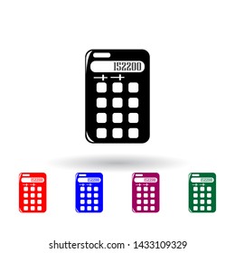calculator multi color icon. Elements of finance set. Simple icon for websites, web design, mobile app, info graphics