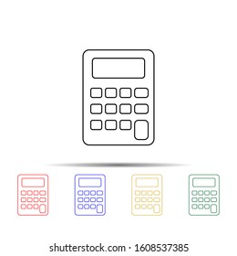 calculator multi color style icon. Simple thin line, outline vector of measure icons for ui and ux, website or mobile application