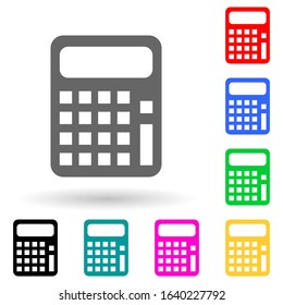 calculator multi color style icon. Simple glyph, flat vector of finance icons for ui and ux, website or mobile application