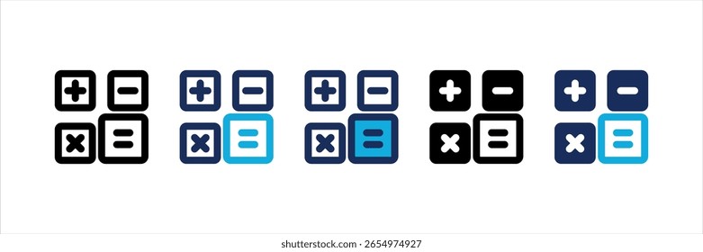 Calculator Multi Style Icon Set