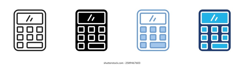 Calculator multi style. Simple illustration icon set.
