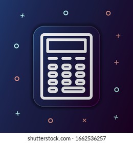 Icono del botón Nolan de la calculadora. Línea delgada simple, contorno vectorial de iconos web para ui y ux, sitio web o aplicación móvil