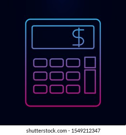 Calculator nolan icon. Simple thin line, outline vector of banking icons for ui and ux, website or mobile application