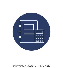calculator, note, diary, office tools icon