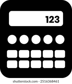 Una calculadora con los números 123