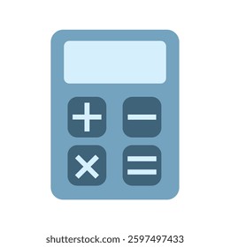 Calculator numeric keypad, and display screen. Perfect for finance, accounting, education, or business designs
