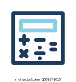 Calculator office icons with colored stripes for a simple appearance, can be used for websites, UI and mobile apps.