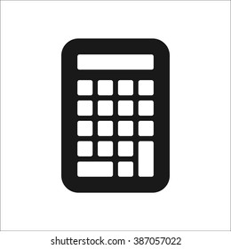 Calculator office simple icon on white  background