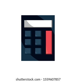 calculator office work business equipment icon vector illustration