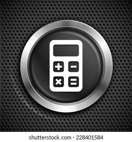 Calculator on Black Round Button