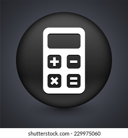 Calculator on Black Round Button