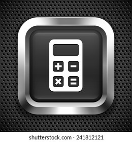 Calculator on Black Square Button