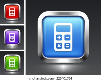 Calculator on Blue Square Button