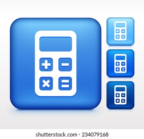 Calculator on Blue Square Button