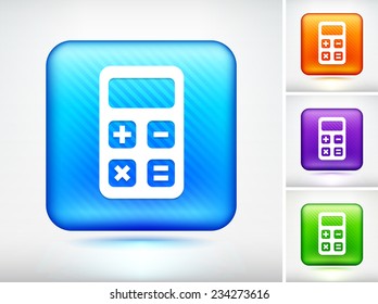 Calculator on Blue Square Button