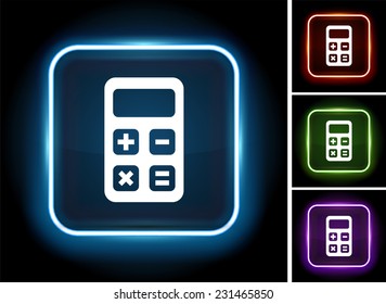 Calculator on Glow Square Button