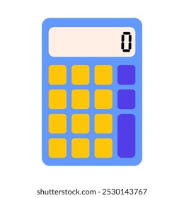 Calculator on an isolated background. Vector illustration for educational materials, office supplies, and financial designs