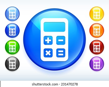 Calculator on Multi Color Round Button