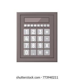 Calculator on a white background. Computing and Finance. Vector illustration.
