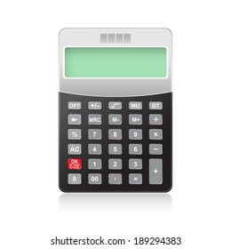 Calculator on white background, vector  illustration