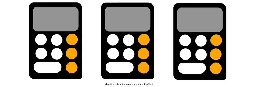 Calculadora sobre fondo blanco. Ilustración vectorial.